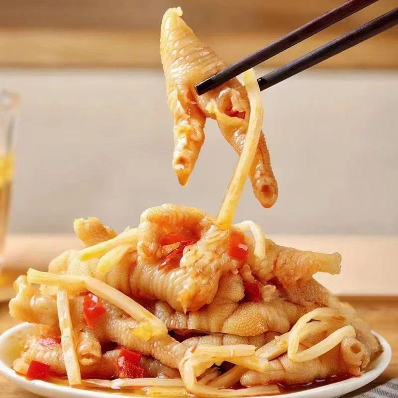 酸辣柠檬去骨鸡爪泡椒鸡爪1000g休闲解馋零食含汤汁到手2斤C