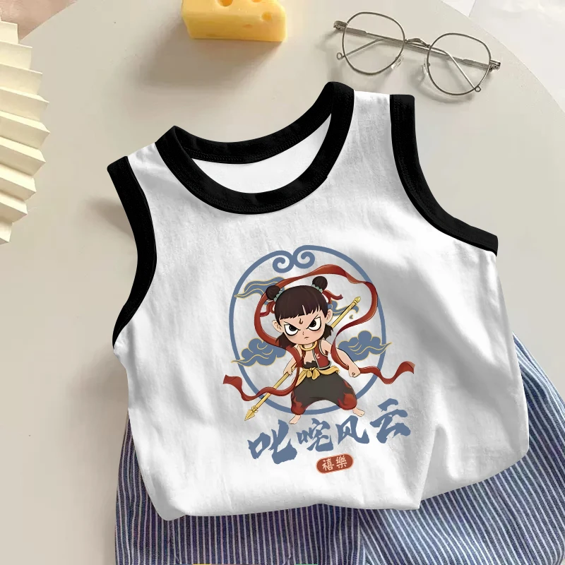 哪吒之魔童闹海儿童纯棉小背心夏季敖丙儿童男童女童无袖上衣服