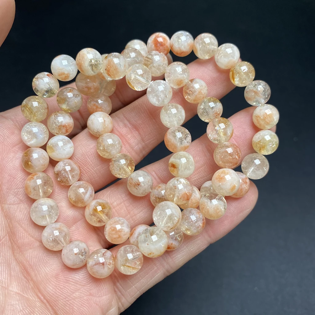 W85 粉橘雪花幽灵手链9mm+ 多样性发一