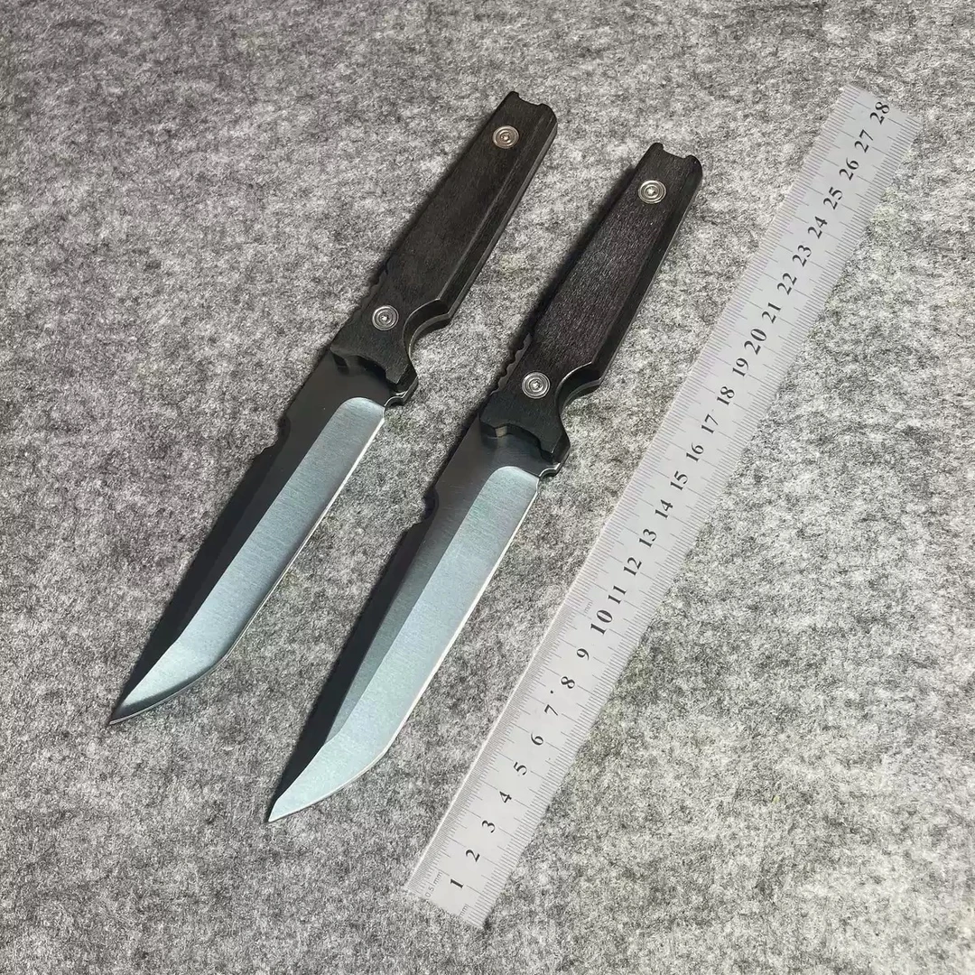 实木黑彩木手柄一体龙骨锋利高硬度户外小刀露营直刀