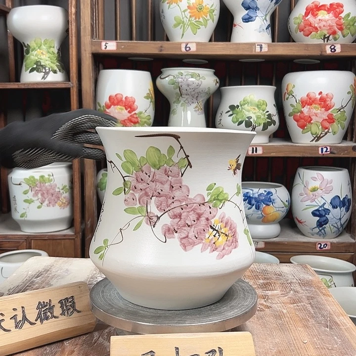 摆件小蛮腰紫藤陶瓷陶瓷