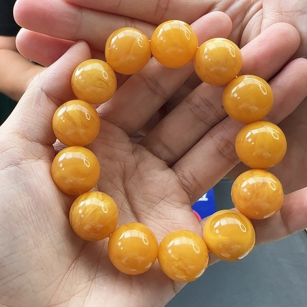琥珀颈饰未镶嵌17M蜜蜡