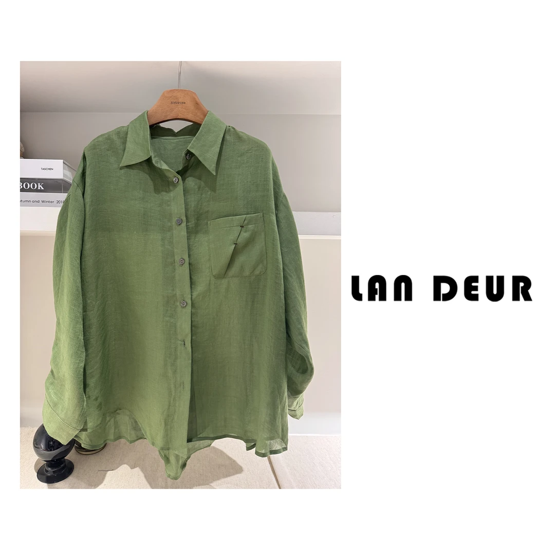 【风旋漫记】100%苎麻衬衫时尚休闲夏季薄款中长款上衣女防晒