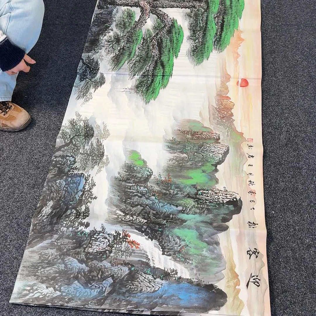 纯手绘国画作品好小六尺