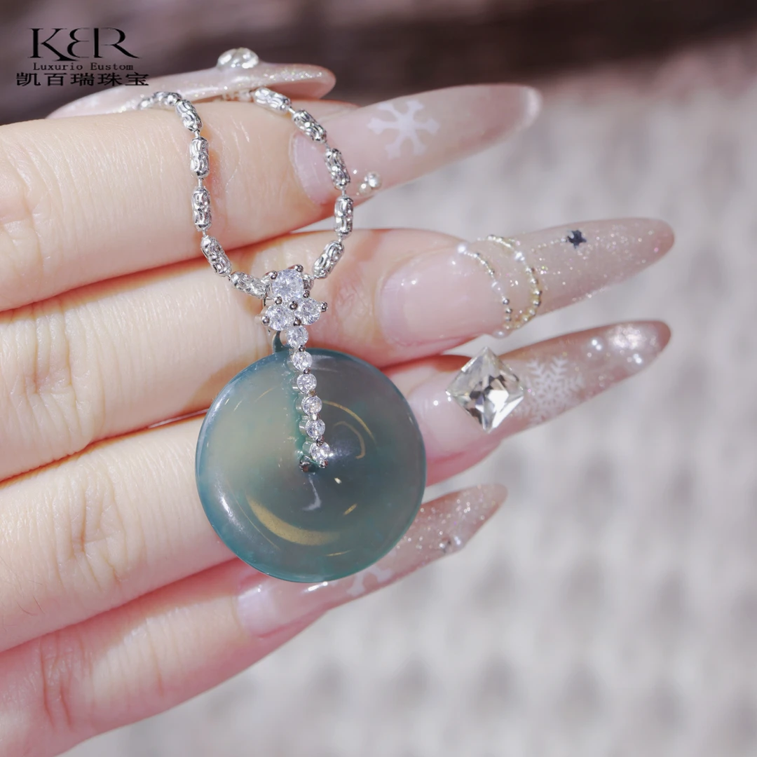 平安纳福・A 货高冰种翡翠平安扣吊坠平安顺遂轻奢简约 KBR0303019