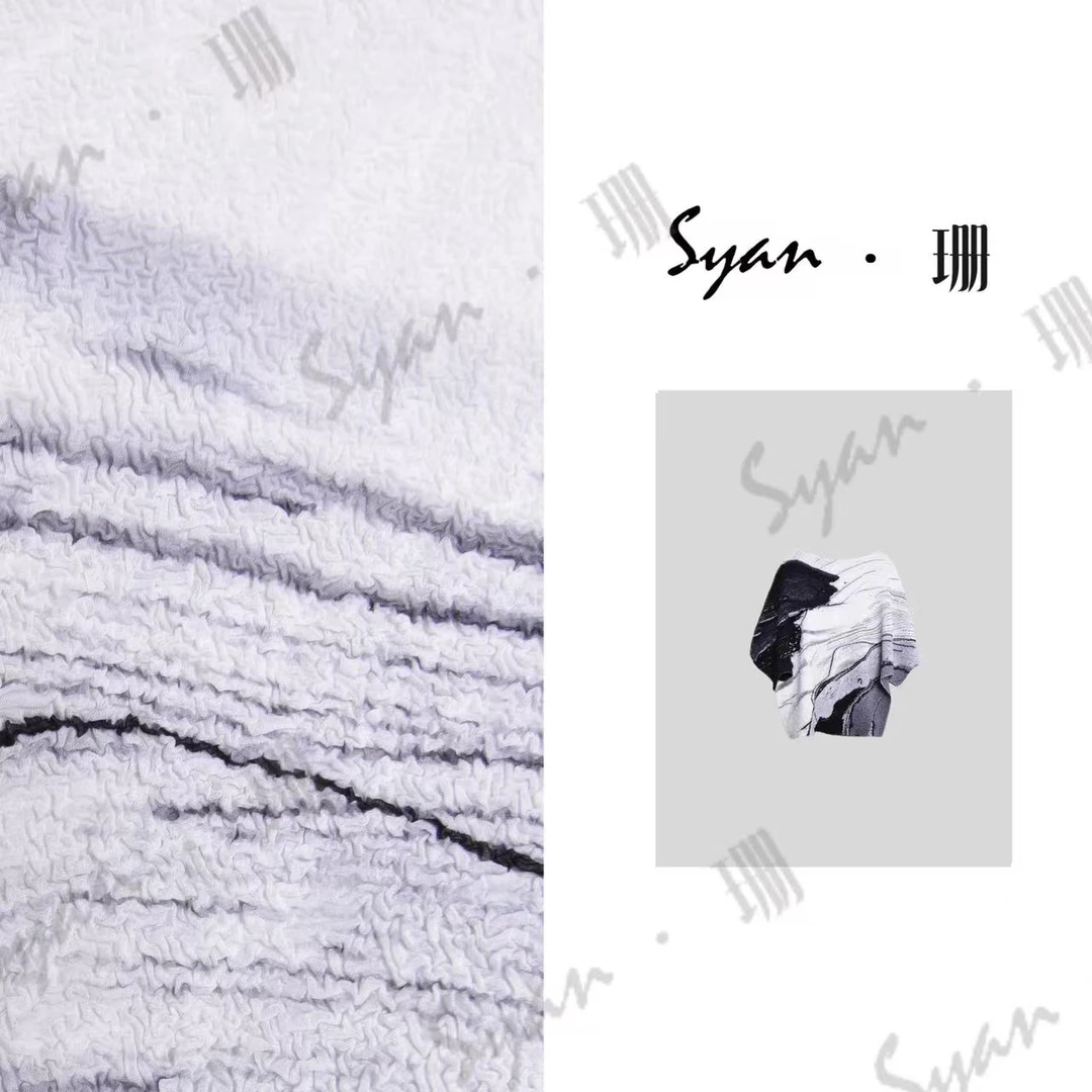 DC STUDIO【泼墨山水】夏季新款时尚潮流百搭休闲轻奢T恤设计感