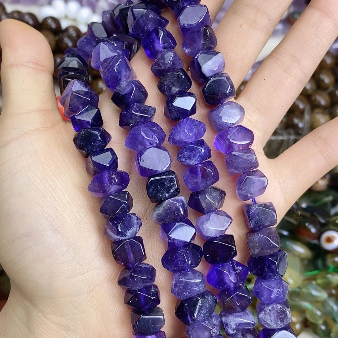 未镶嵌玛瑙/玉髓珠宝半成品紫水冲角一条