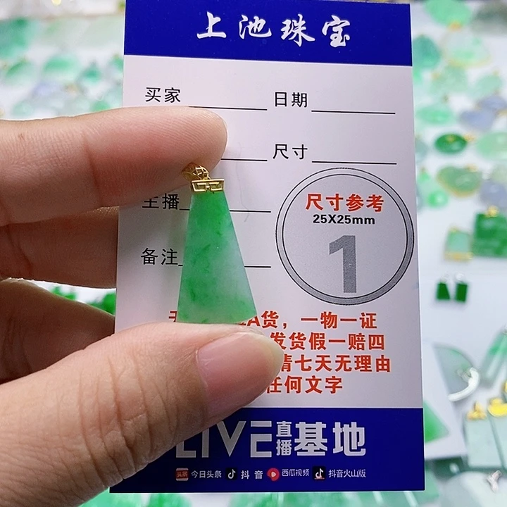 【闪购商品】翡翠颈饰18K金镶嵌翡翠