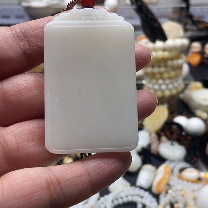 非金属贝壳贝雅轩工艺品玉化哑光无事牌