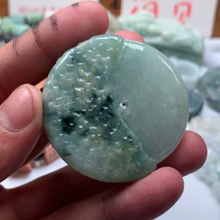 颈饰未镶嵌翡翠保真天然a货翡翠