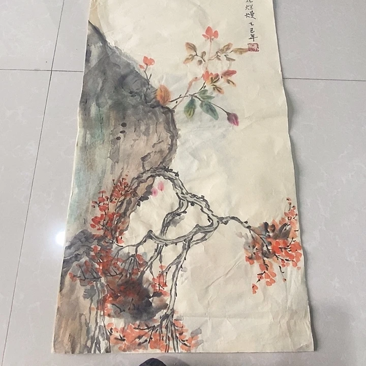 国画四尺四开手绘花鸟作品