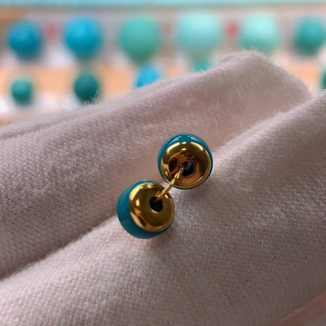 绿松石18K金镶嵌发饰