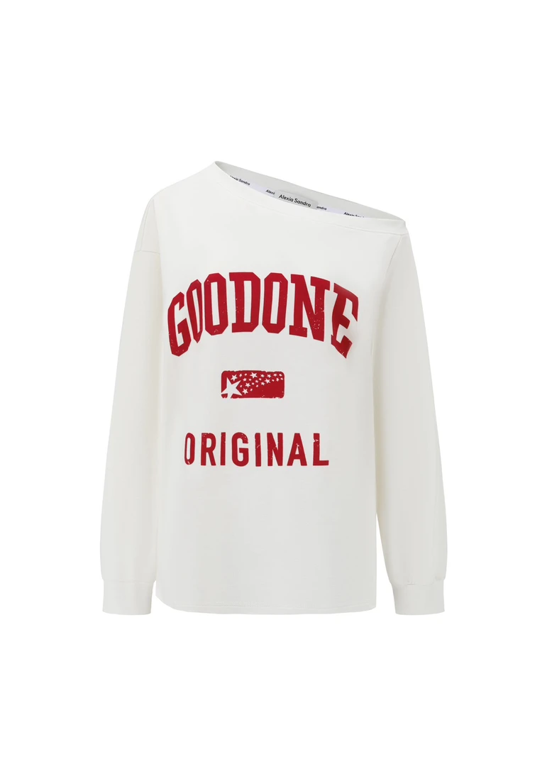 Alexia Sandra 25 春夏新款字母斜肩长袖