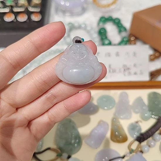 翡翠未镶嵌颈饰天然缅甸翡翠A货佛公吊坠