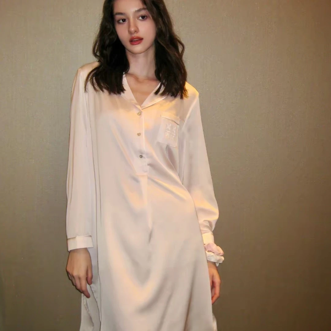 Z01-102921-XX夏款时尚简约丝质垂感高级感家居连衣裙