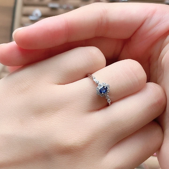 银S925镶嵌戒指红宝石