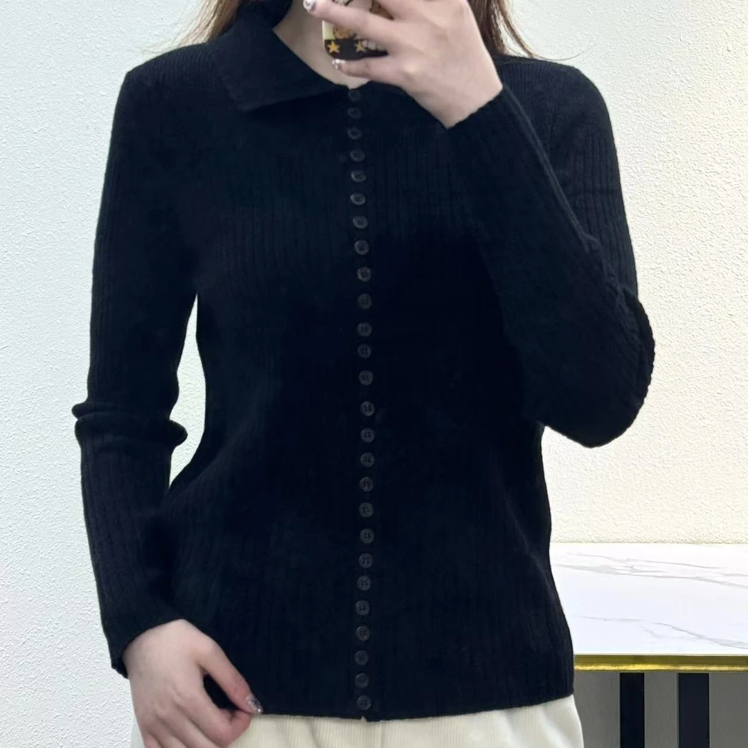 100%山羊绒女式时尚百搭羊绒开衫24DAK0969