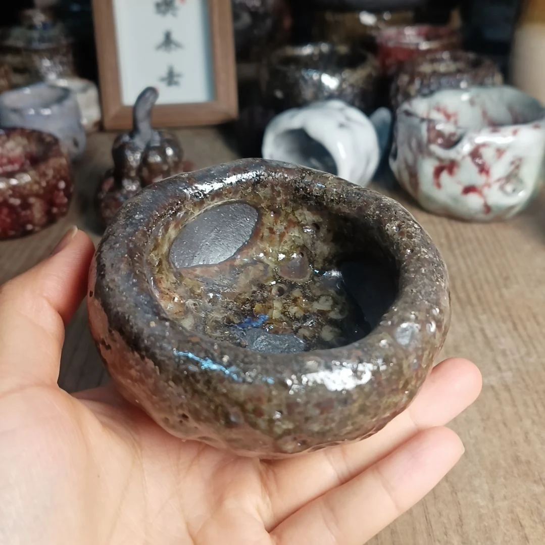 秒杀志野柴烧手捏主人杯