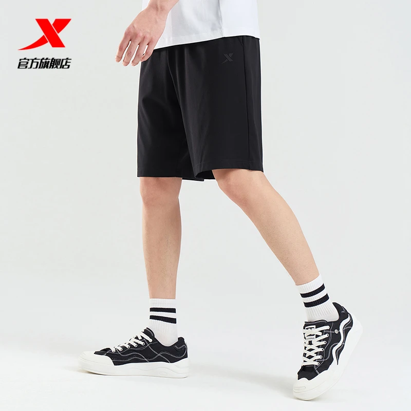 XTEP/特步短裤男冰丝凉感透气运动裤夏季款男子健身训练针织中裤