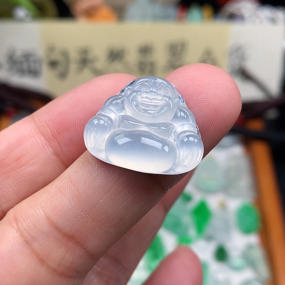翡翠散珠缅甸天然A货翡翠冰种佛公