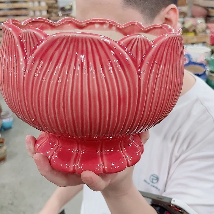 有孔.凑单10元陶瓷花盆发货！