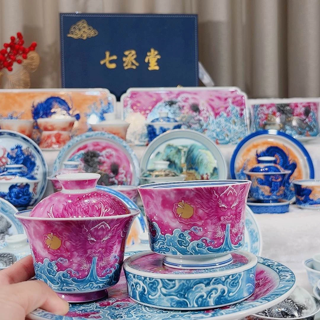 晴***读胭脂红龙5件套特价包邮