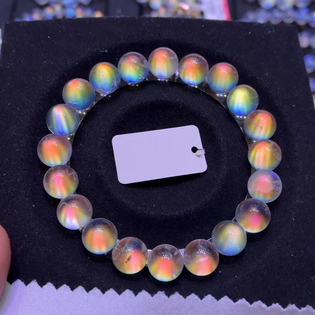 未镶嵌月光石手串客定版马岛无孔珠9.3mm