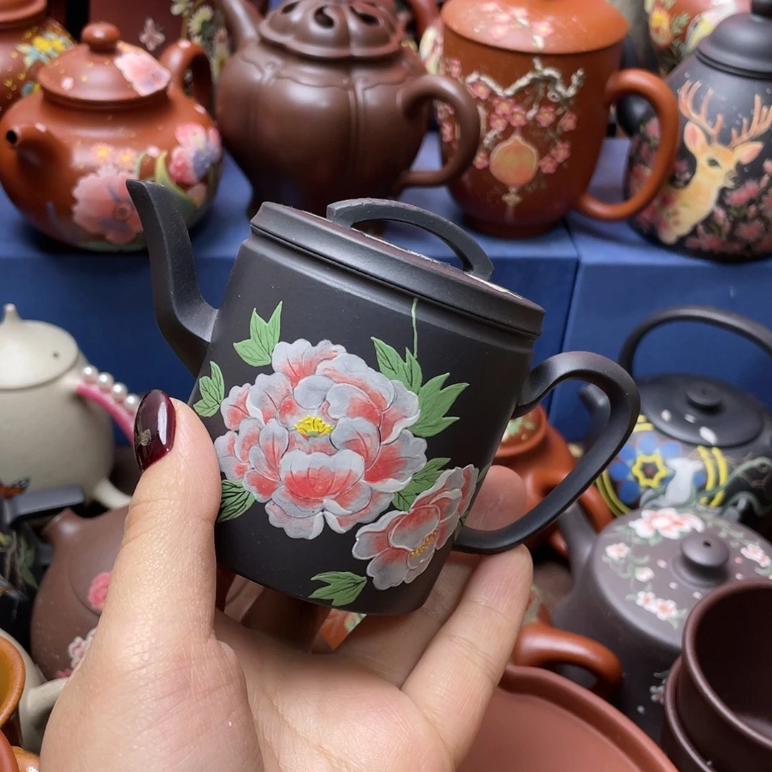 天****茶杯红泥紫砂主人杯170cc