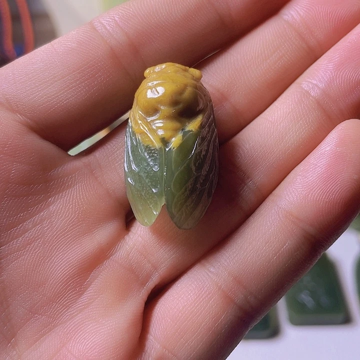 颈饰未镶嵌岫岩河磨玉（透闪石质玉）前**%