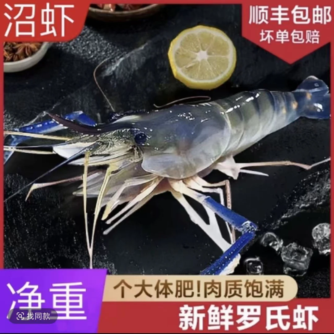 新鲜速冻罗氏虾 一斤15-20头左右  到手3斤  顺丰冷链发货2