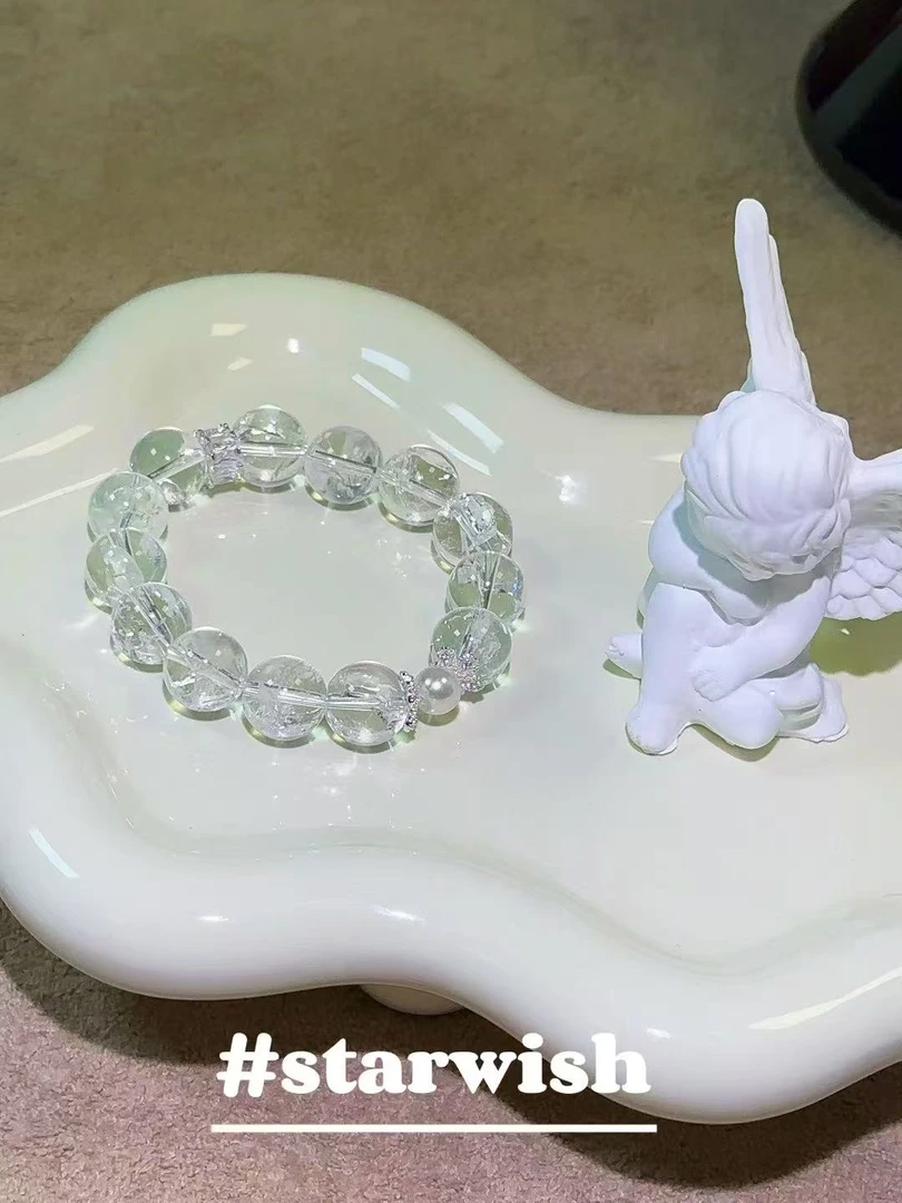 大冰球白阿塞水晶手串