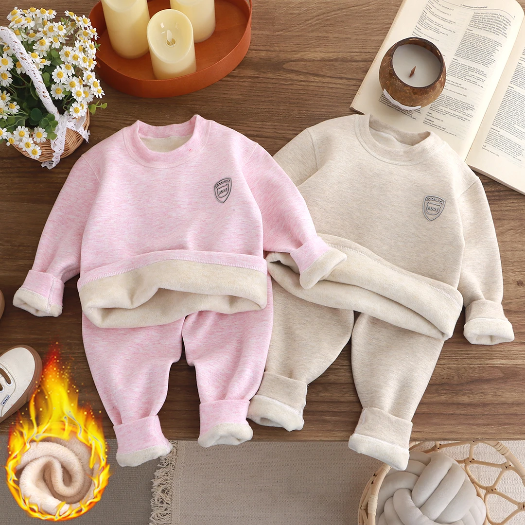 儿童冬季保暖套装男童校服内搭保暖神器女童加厚秋衣秋裤