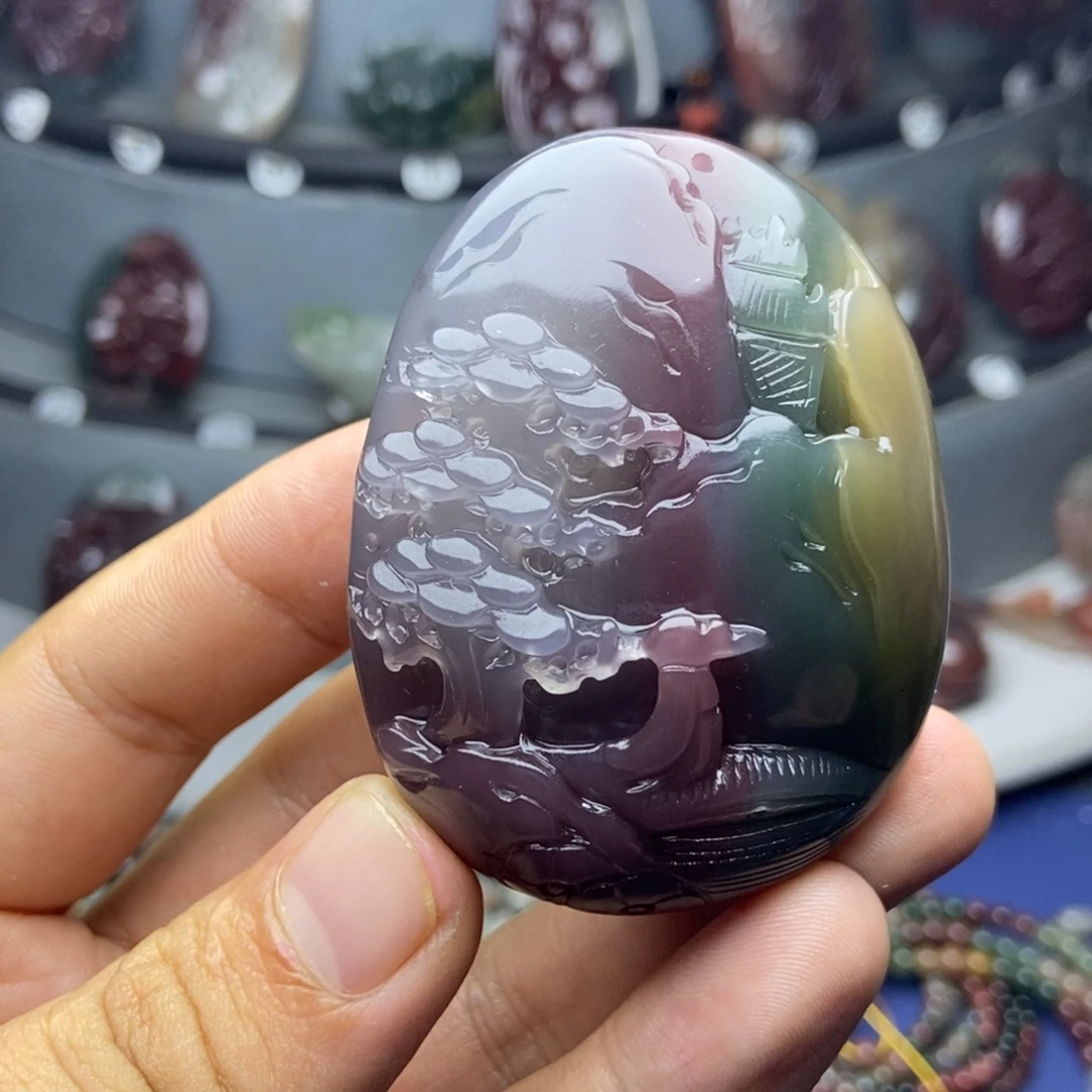 倩***玛瑙/玉髓未镶嵌颈饰