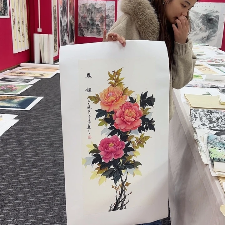 国画牡丹图画作品