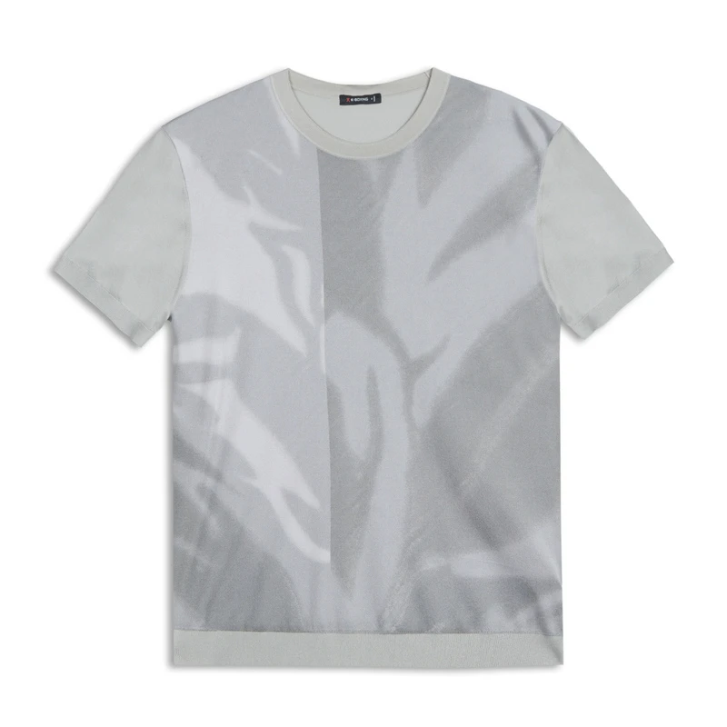 劲霸男装春夏圆领宽松舒适夏日透气高档印花时尚短袖T恤│BTTE2908