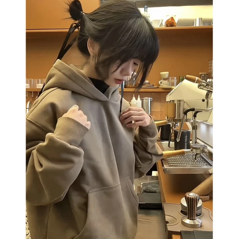 【707同款】oclin重磅连帽春秋季卫衣男款美式高街宽松boxy廓形外套