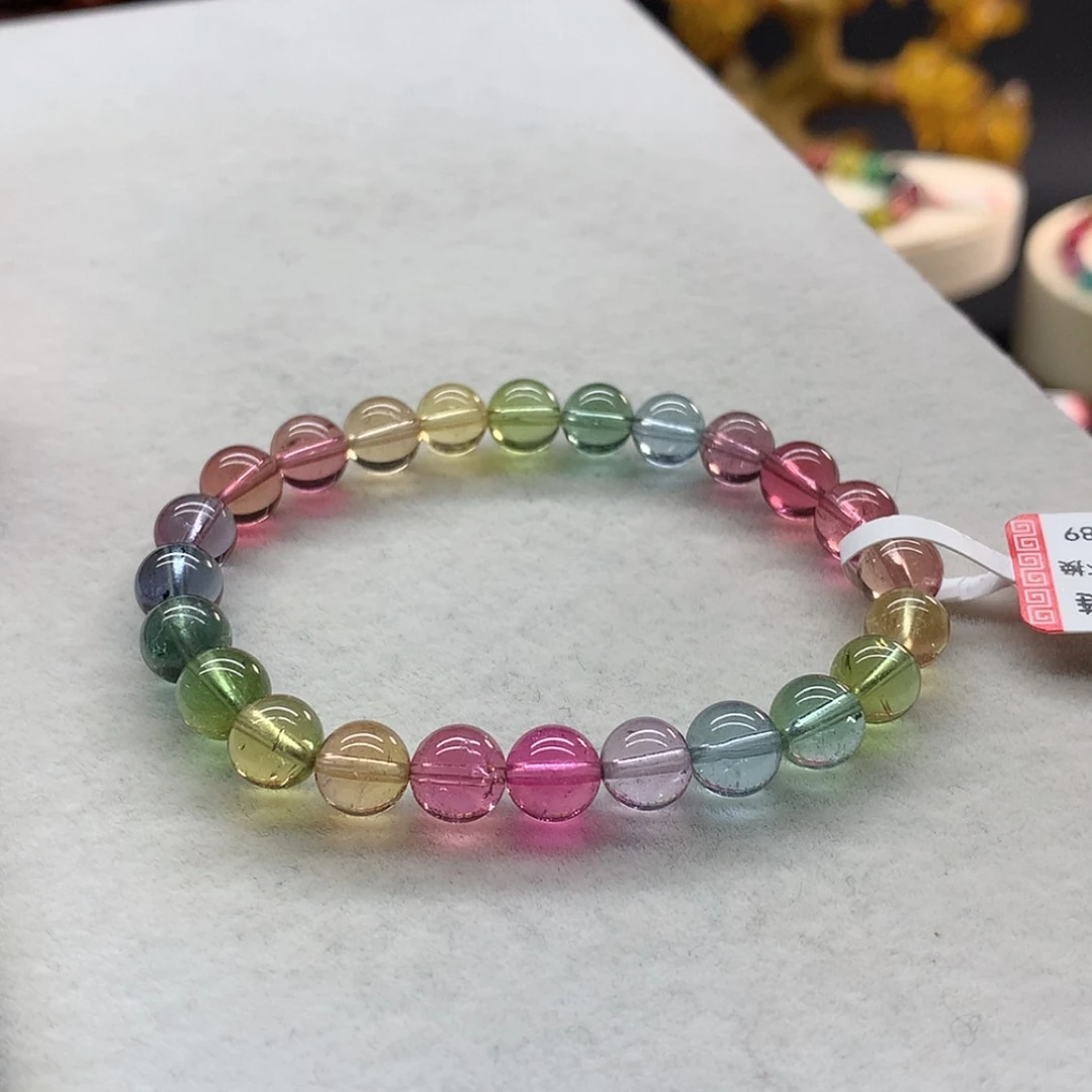 【闪购商品】未镶嵌手链碧玺荧光人鱼单圈7.2