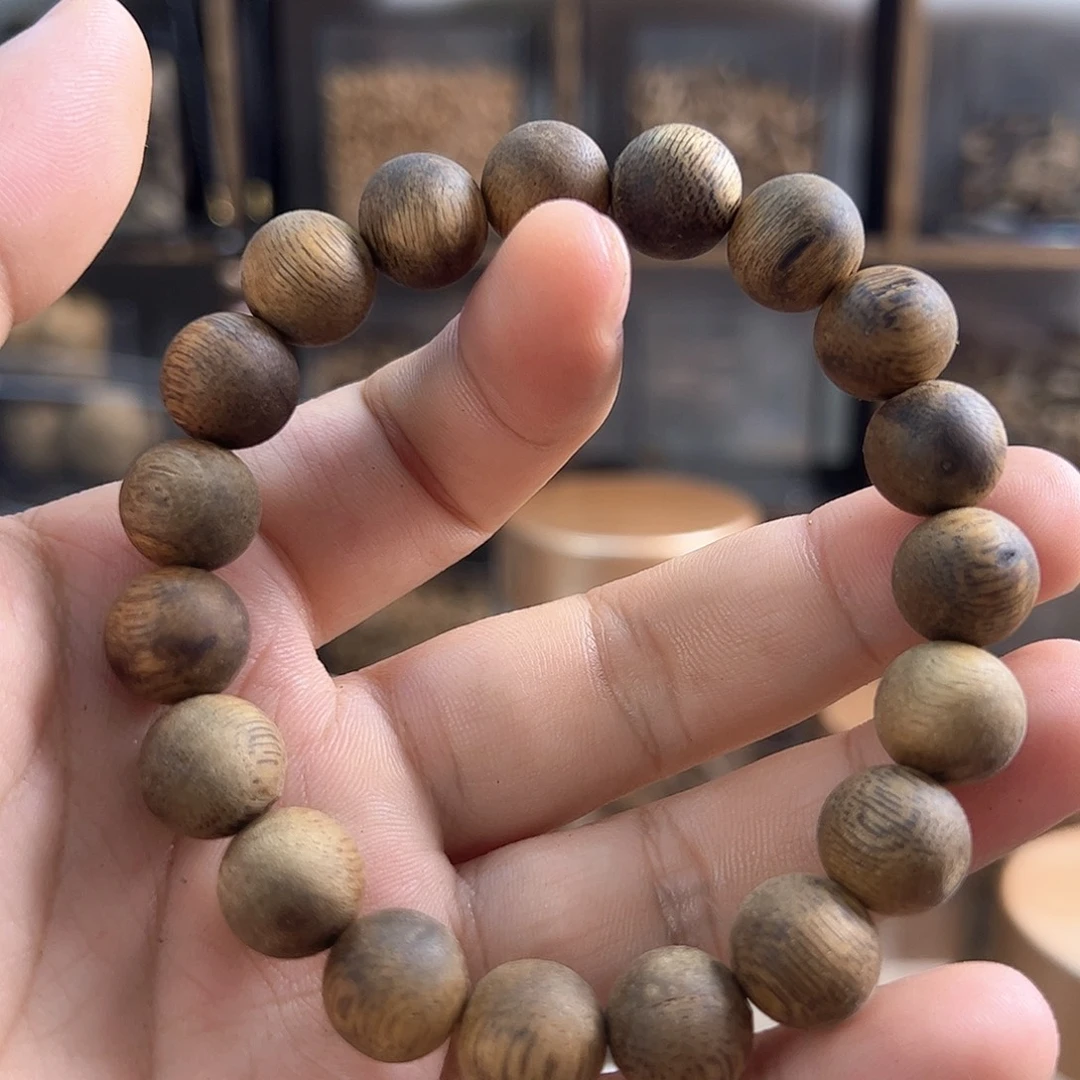 沉香手串12mm圆珠单圈9g入门级