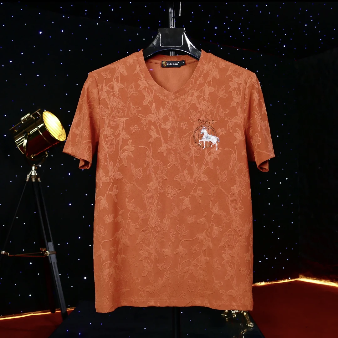 【设计】橙黄映日 小马系列 高奢男士短袖V领T恤