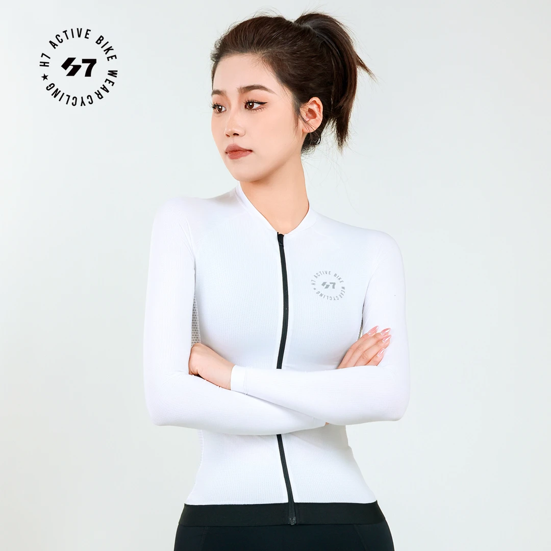 H7「25款新品-素简女款男士」长袖专业高端骑行服速干透气轻薄春夏