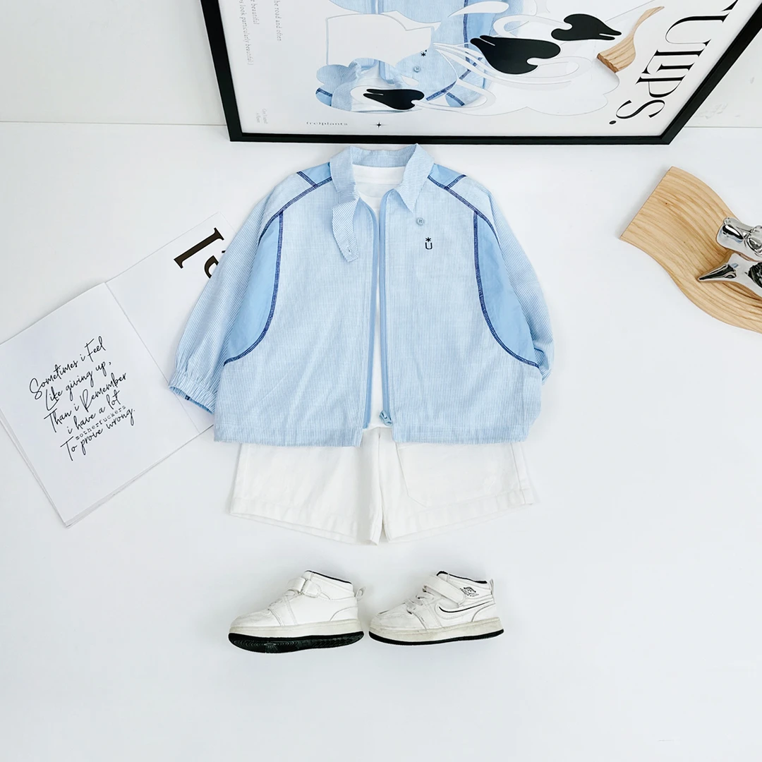 儿童薄款外套男童夏季上衣2025新款休闲潮牌 FB25174悠悠童话童装