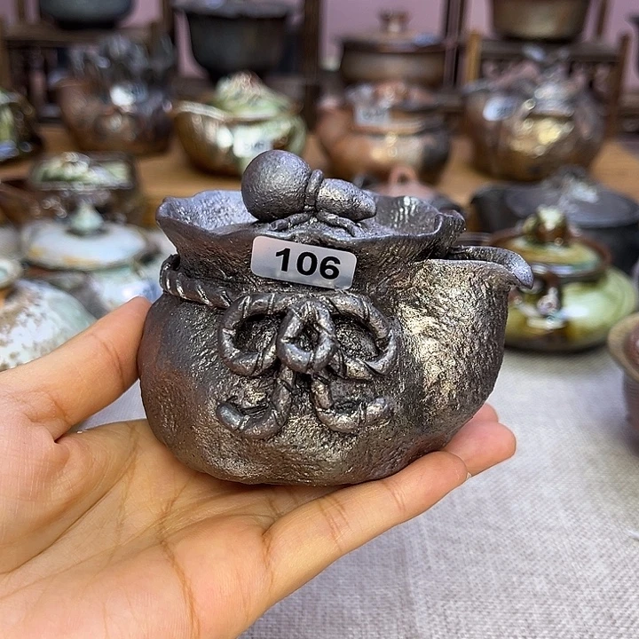 裸柴烧陶瓷手工茶器