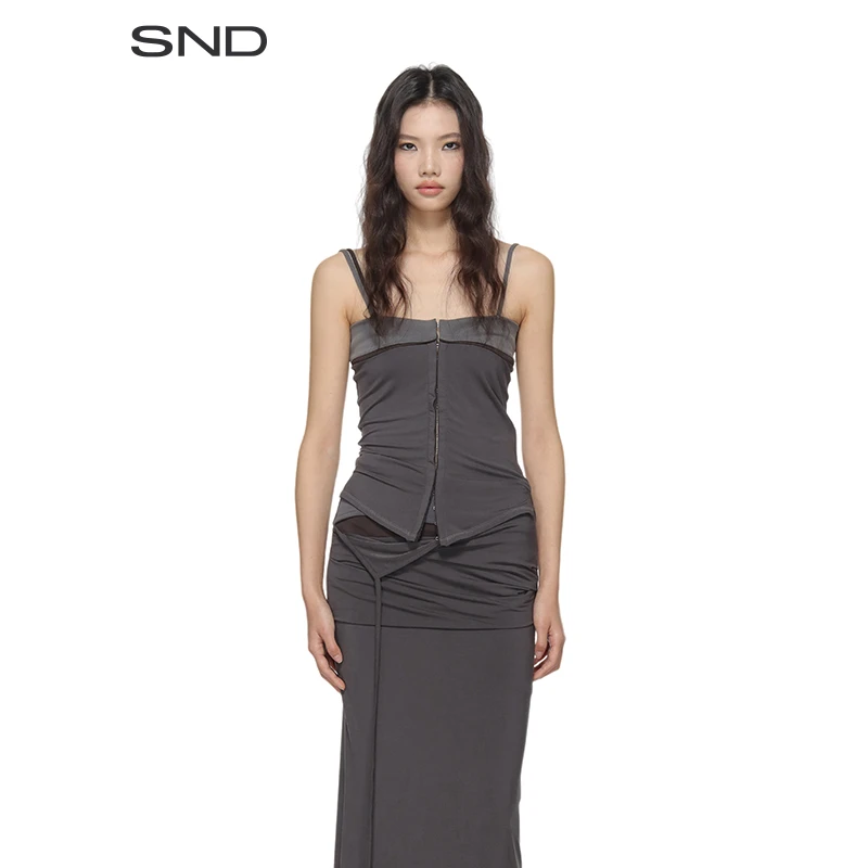 【OPEN YY 设计师品牌】SND PS25 搭扣吊带上衣 简约