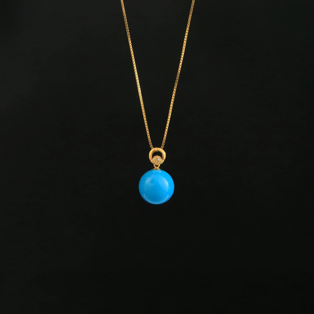 【灵熙专属】安曼博18K睡美人圆珠吊坠 约10mm XZ0617BZ