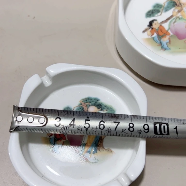 瓷片陶瓷制品寿星烟灰缸小