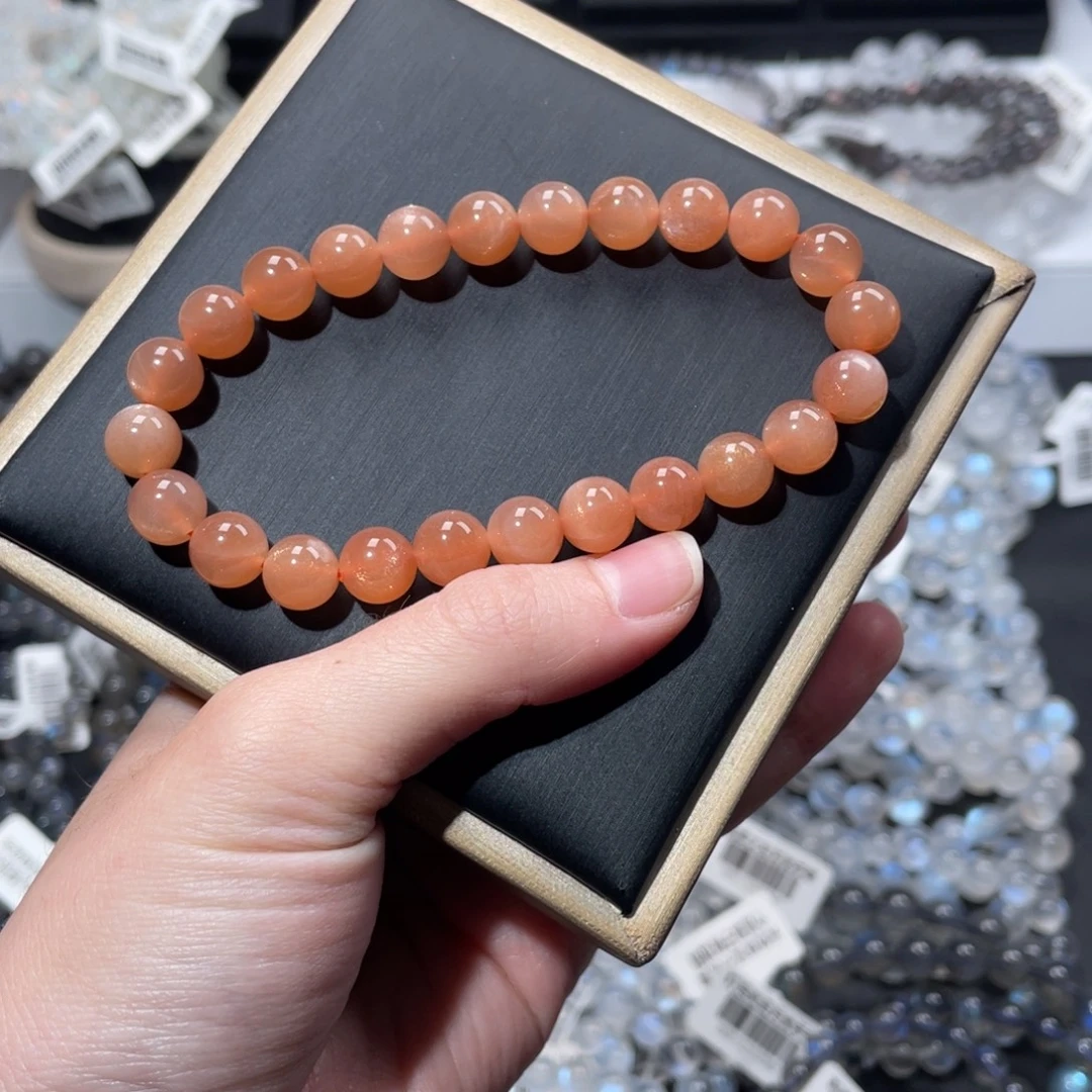 手链长石未镶嵌橙月光8.5mm
