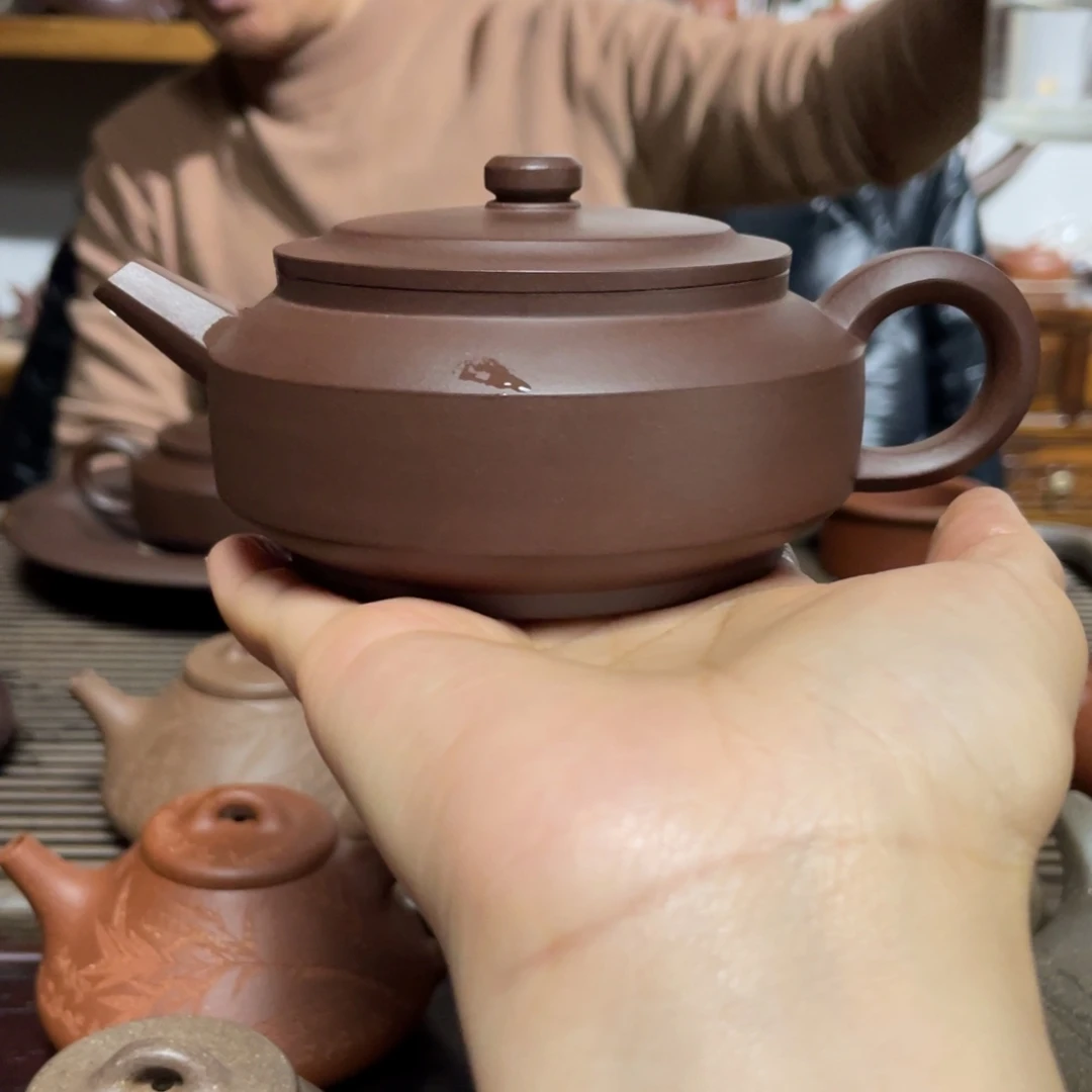 紫砂茶壶漫*紫泥周盘200CC