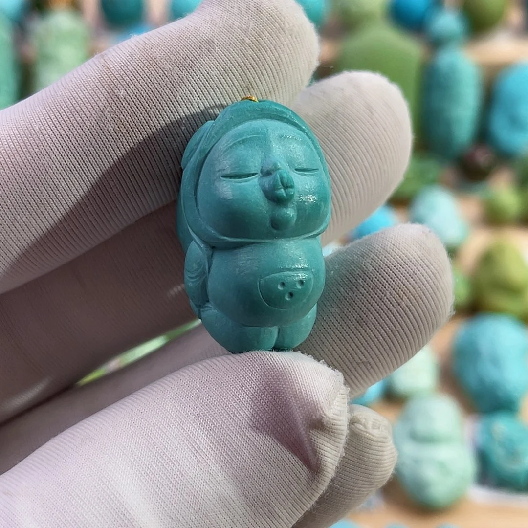 未镶嵌绿松石珠宝奇石