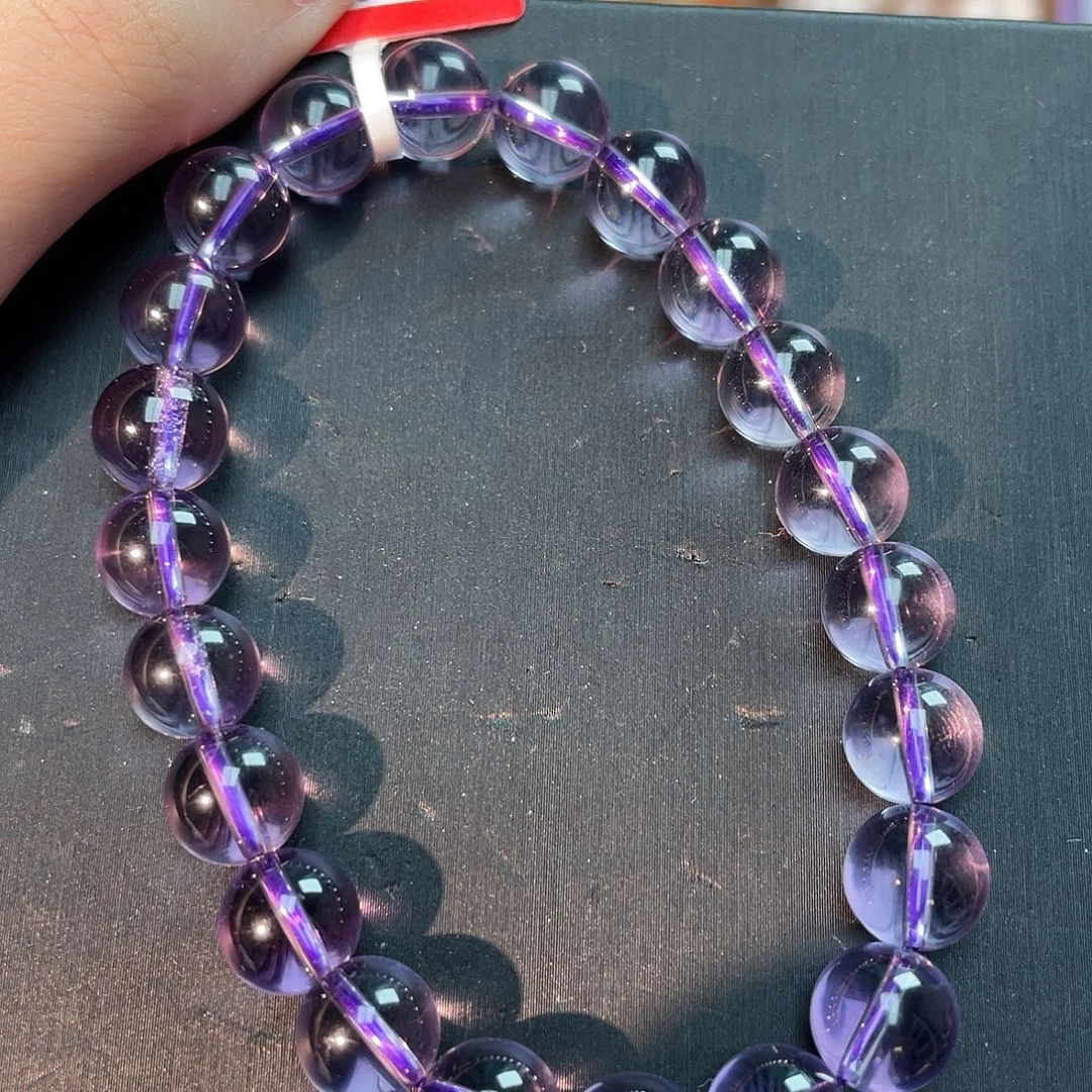 水晶未镶嵌手串巴西高品紫水晶手串zs1659 64号