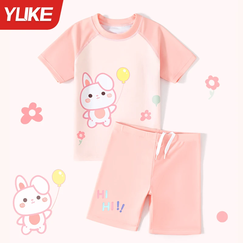 儿童泳衣女孩2025新款分体游泳衣女童宝宝卡通可爱训练泳裤泳装夏